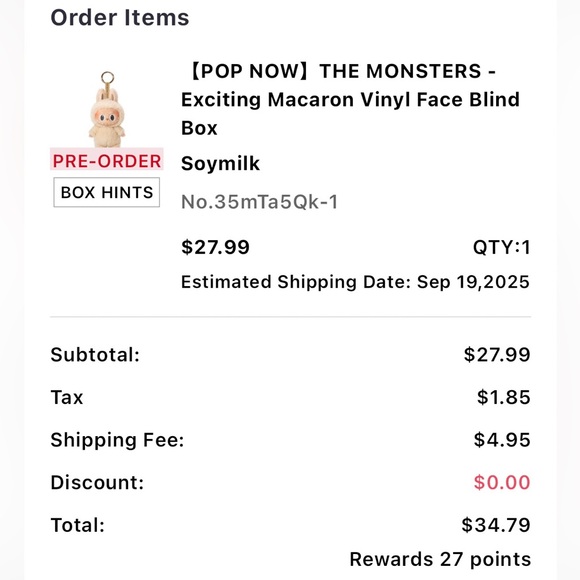 Exciting Macaron Labubu - Soymilk - Picture 4 of 7